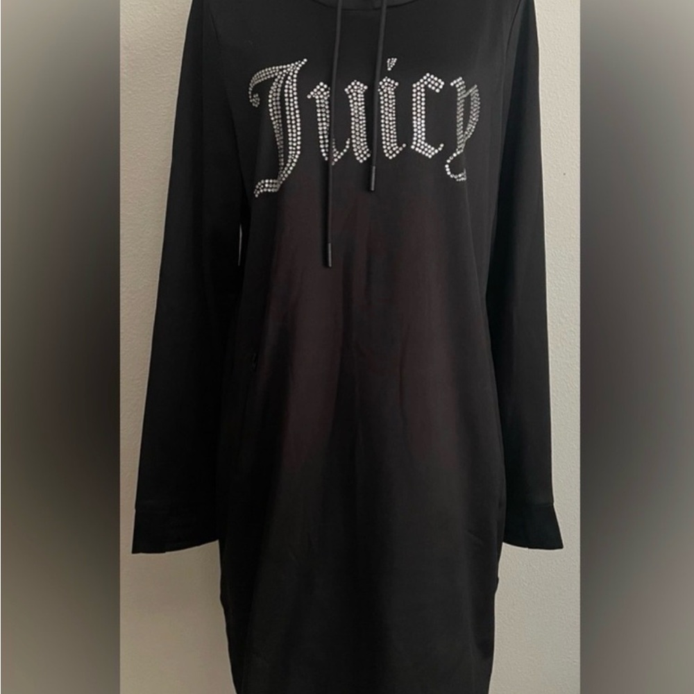 Juicy Couture Big Bling Long Sleeve Hoodie Dress - white tag! Size-XL , NWT!!